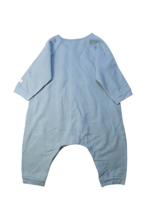 A Blue Long Sleeve Rompers from Petit Bateau in size 6-12M for boy. (Back View)