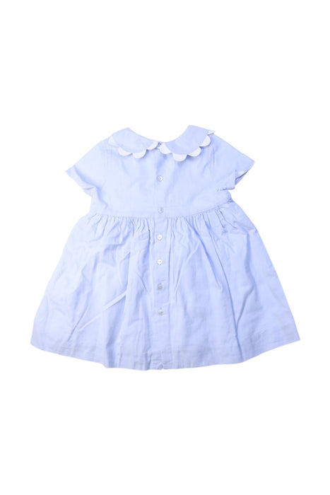 A Blue Short Sleeve Dresses from Jacadi in size 12-18M for girl. (Back View)