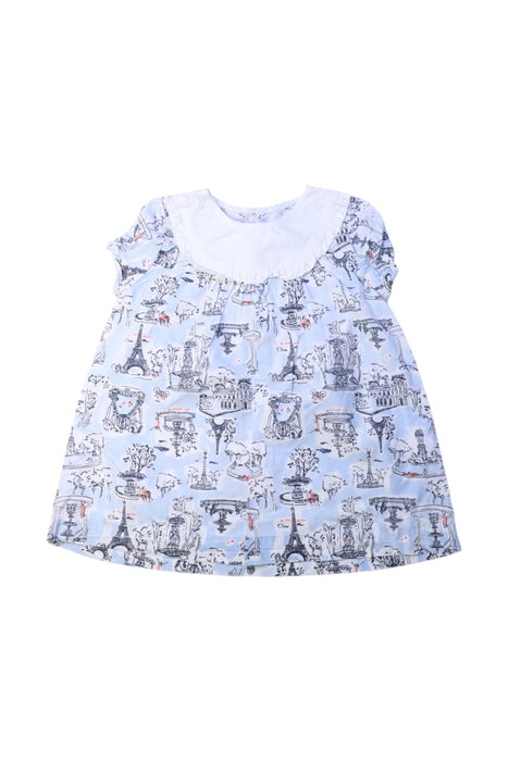 A Multicolour Short Sleeve Dresses from Petit Bateau in size 12-18M for girl. (Front View)