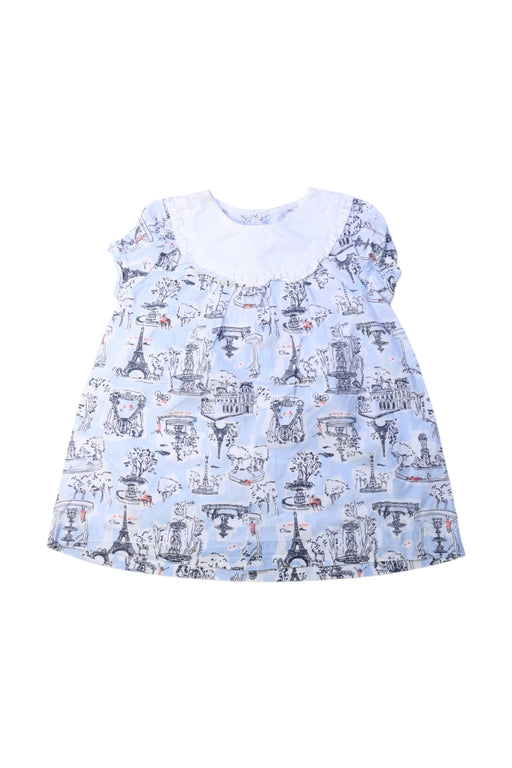 A Multicolour Short Sleeve Dresses from Petit Bateau in size 12-18M for girl. (Front View)