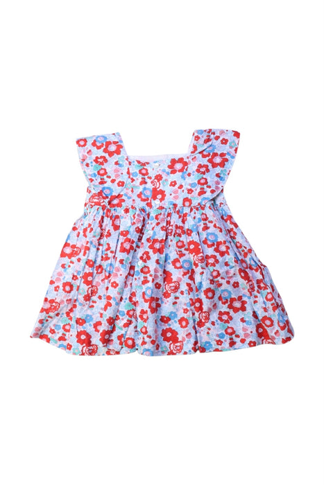 A Multicolour Sleeveless Dresses from Jacadi in size 6-12M for girl. (Back View)