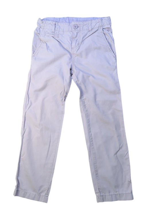 A White Casual Pants from Petit Bateau in size 4T for boy. (Front View)