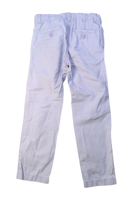 A White Casual Pants from Petit Bateau in size 4T for boy. (Back View)