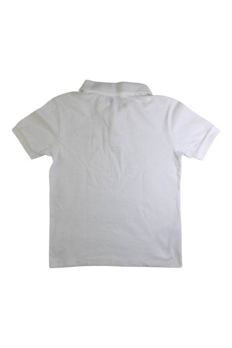 A White Short Sleeve Polos from Lacoste in size 10Y for boy. (Back View)