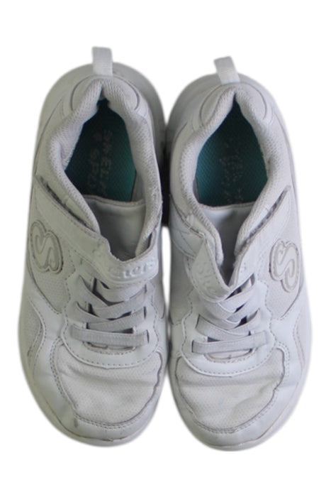 A White Sneakers from Skechers in size 6T for neutral. (Back View)