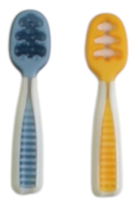 A Blue Utensils & Containers from NumNum in size Newborn for neutral. (Front View)