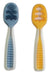 A Blue Utensils & Containers from NumNum in size Newborn for neutral. (Front View)