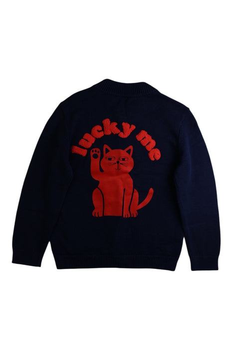 A Navy Lightweight Jackets from Seed in size 5T for boy. (Back View)