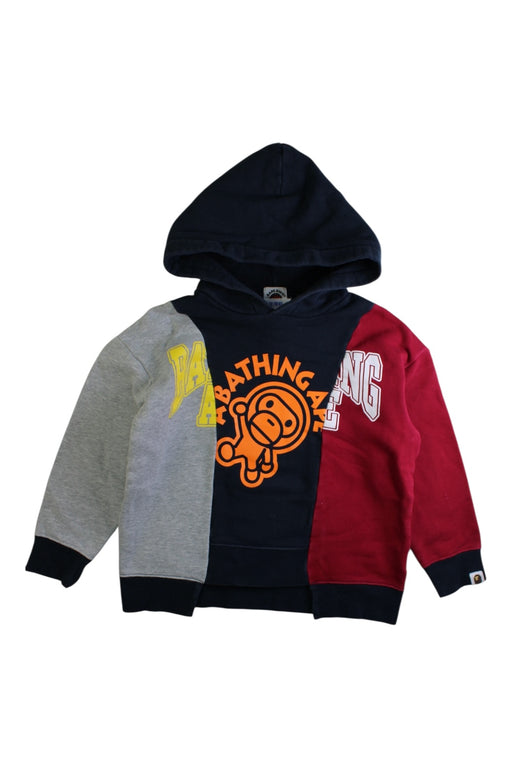 A Multicolour Hooded Sweatshirts from BAPE KIDS in size 7Y for boy. (Front View)