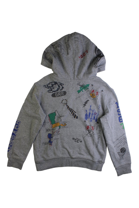 A Grey Hooded Sweatshirts from Polo Ralph Lauren in size 6T for boy. (Back View)