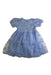 A Blue Short Sleeve Dresses from Seed in size 4T for girl. (Back View)