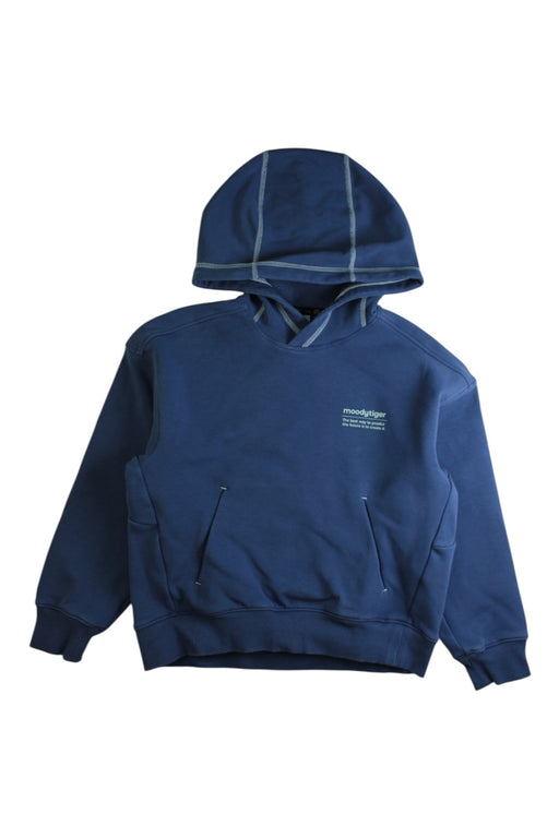 A Navy Hooded Sweatshirts from Moody Tiger in size 6T for boy. (Front View)