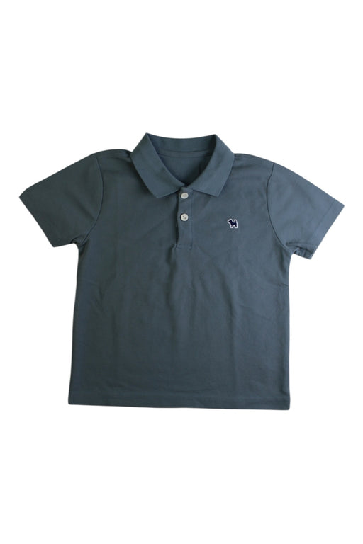 A Blue Short Sleeve Polos from Blue Dog Baby in size 5T for boy. (Front View)