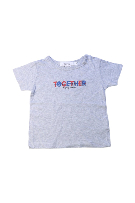 A Grey Short Sleeve T Shirts from Bonpoint in size 3-6M for boy. (Front View)