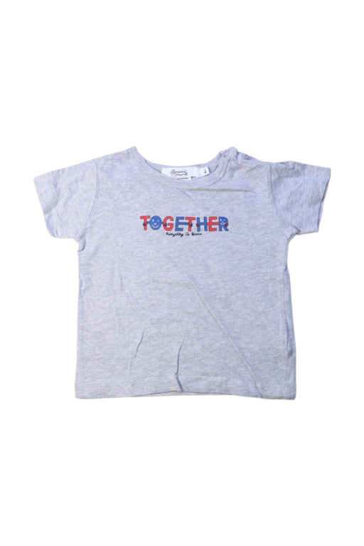 A Grey Short Sleeve T Shirts from Bonpoint in size 3-6M for boy. (Front View)