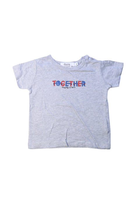 A Grey Short Sleeve T Shirts from Bonpoint in size 3-6M for boy. (Front View)
