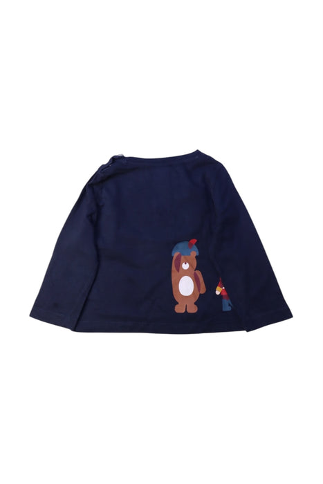 A Navy Long Sleeve T Shirts from Jacadi in size 2T for boy. (Back View)