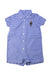 A Blue Short Sleeve Rompers from Ralph Lauren in size 6-12M for boy. (Front View)