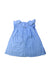 A Blue Sleeveless Dresses from Jacadi in size 2T for girl. (Back View)