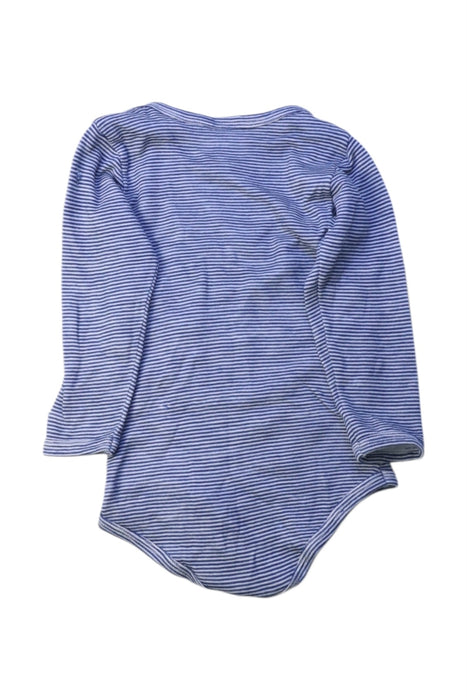 A Blue Long Sleeve Bodysuits from Petit Bateau in size 2T for boy. (Back View)