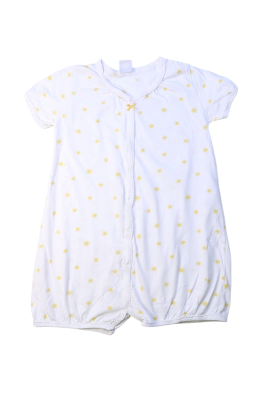 A White Short Sleeve Rompers from Petit Bateau in size 2T for girl. (Front View)