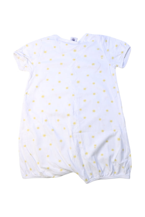 A White Short Sleeve Rompers from Petit Bateau in size 2T for girl. (Back View)