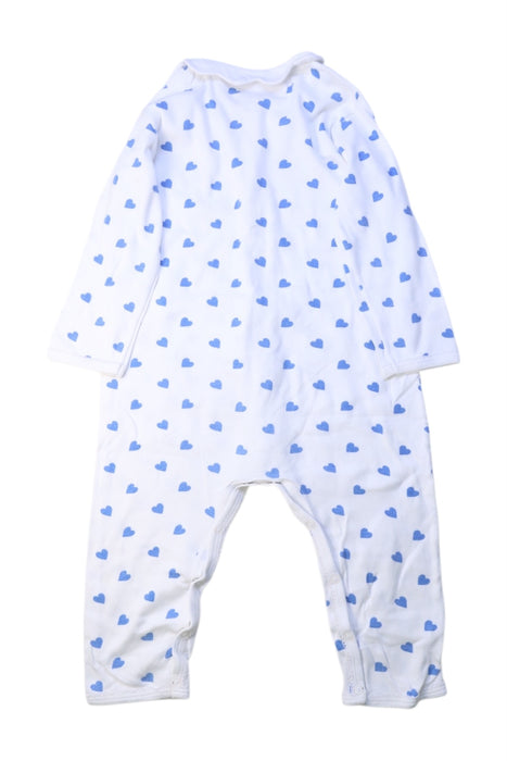 A White Onesies from Petit Bateau in size 2T for girl. (Back View)