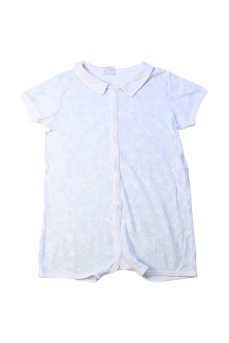 A White Short Sleeve Rompers from Petit Bateau in size 2T for neutral. (Front View)