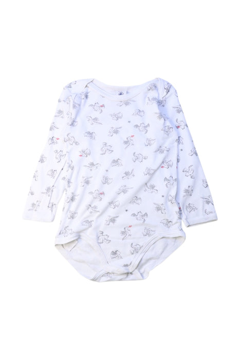 A White Long Sleeve Bodysuits from Petit Bateau in size 2T for boy. (Front View)