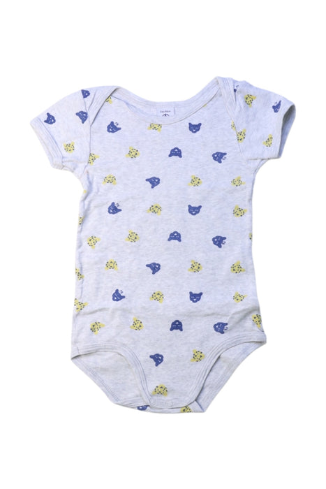 A Grey Short Sleeve Bodysuits from Petit Bateau in size 2T for boy. (Front View)