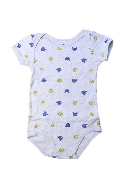 A Grey Short Sleeve Bodysuits from Petit Bateau in size 2T for boy. (Front View)