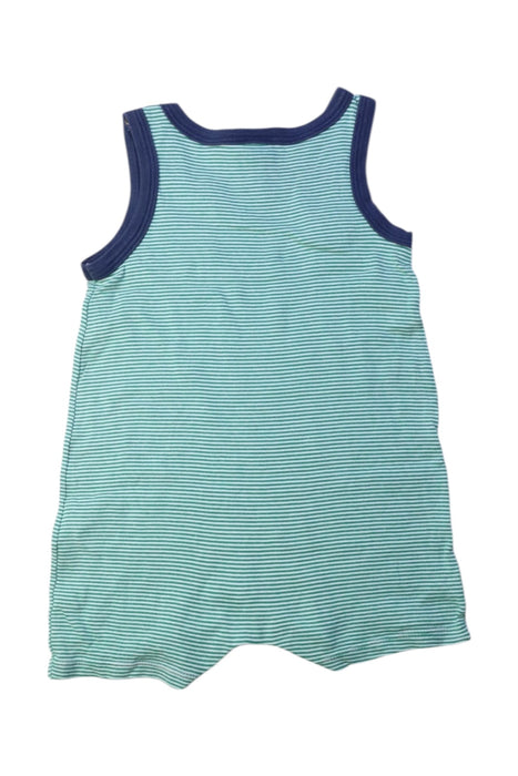 A Green Sleeveless Rompers from Petit Bateau in size 2T for boy. (Back View)