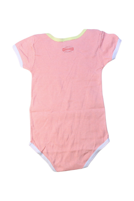 A Pink Short Sleeve Bodysuits from Petit Bateau in size 3T for neutral. (Back View)