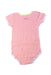 A Pink Short Sleeve Bodysuits from Petit Bateau in size 3T for neutral. (Back View)