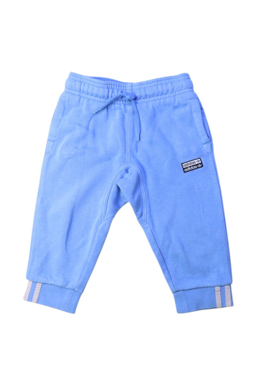 A Blue Sweatpants from Adidas in size 12-18M for girl. (Front View)