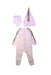 A Pink Onesies from Burberry in size 6-12M for girl. (Front View)