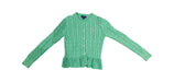 A Green Cardigans from Ralph Lauren in size 8Y for girl. (Front View)