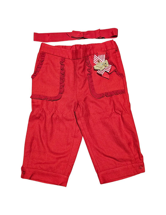 A Red Casual Pants from Nicholas & Bears in size 10Y for girl. (Front View)