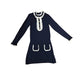 A Navy Long Sleeve Dresses from Nicholas & Bears in size 10Y for girl. (Front View)