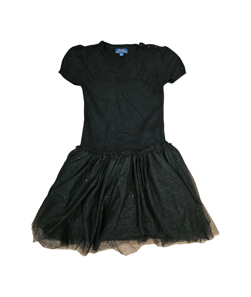 A Black Short Sleeve Dresses from Polo Ralph Lauren in size 6T for girl. (Front View)