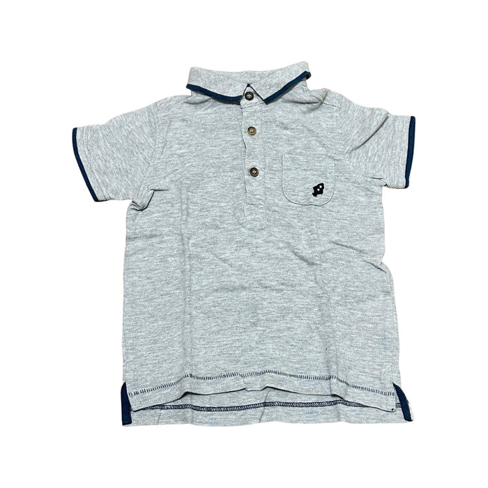 A Grey Short Sleeve Polos from Mothercare in size 18-24M for boy. (Front View)