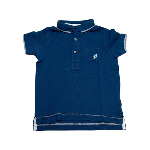 A Blue Short Sleeve Polos from Mothercare in size 18-24M for boy. (Front View)