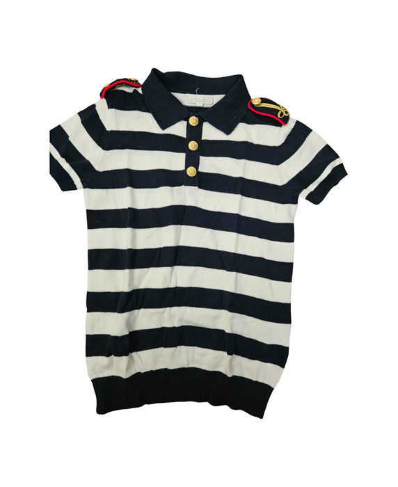 A Black Short Sleeve Polos from Nicholas & Bears in size 6T for neutral. (Front View)