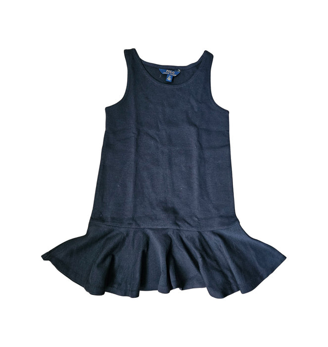 A Navy Sleeveless Dresses from Polo Ralph Lauren in size 6T for girl. (Front View)