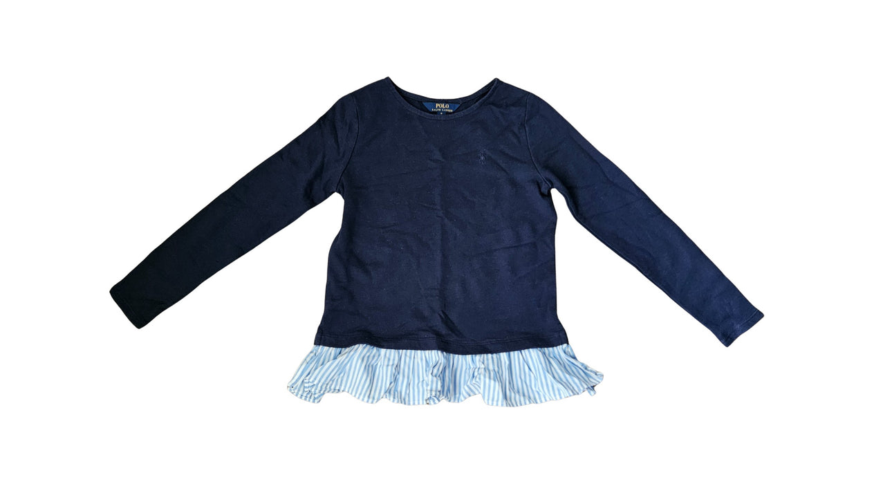 A Navy Crewneck Sweatshirts from Polo Ralph Lauren in size 8Y for girl. (Front View)