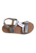 A Silver Sandals from Jacadi in size 6T for girl. (Front View)