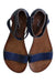 A Blue Sandals from Jacadi in size 6T for girl. (Back View)