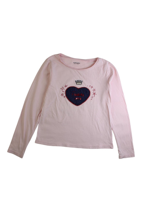 A Pink Long Sleeve Tops from Vertbaudet in size 8Y for girl. (Front View)