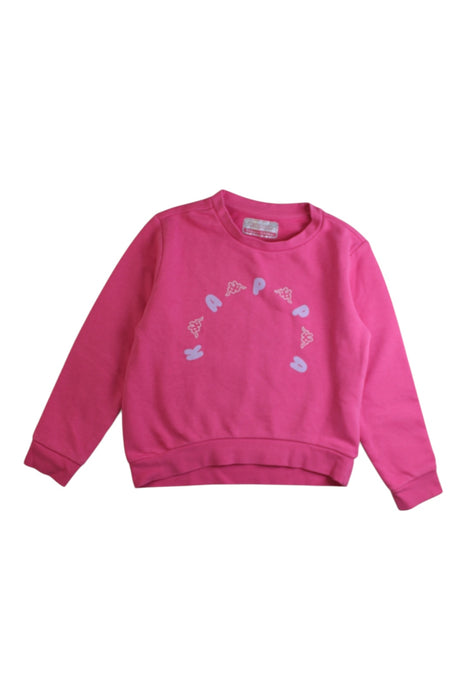 A Pink Crewneck Sweatshirts from Kappa in size 4T for girl. (Front View)