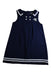 A Navy Sleeveless Dresses from Chickeeduck in size 5T for girl. (Front View)